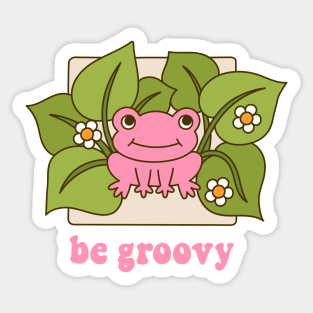 Frog Be groovy Sticker